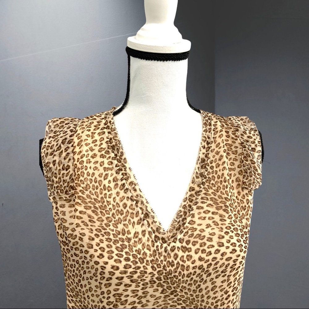 Banana Republic Size XS Leopard Sheer Lined